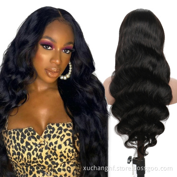 13*4 Body Wave Glueless Swiss Lace Frontal Wigs Raw Indian Human Hair Lace Wigs Virgin Cuticle Aligned Body Wave Lace Front Wig